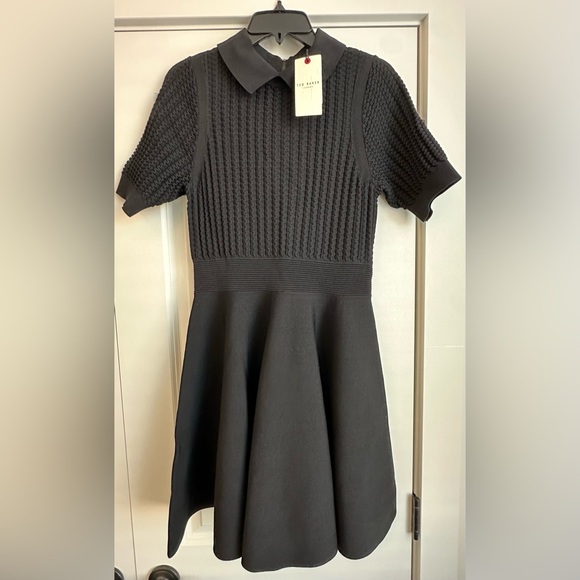 TED BAKER MIIAAA KNITTED DRESS IN BLACK - Picture 2 of 3